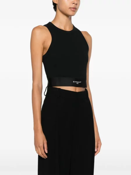Decupat top Givenchy cu autograf negru