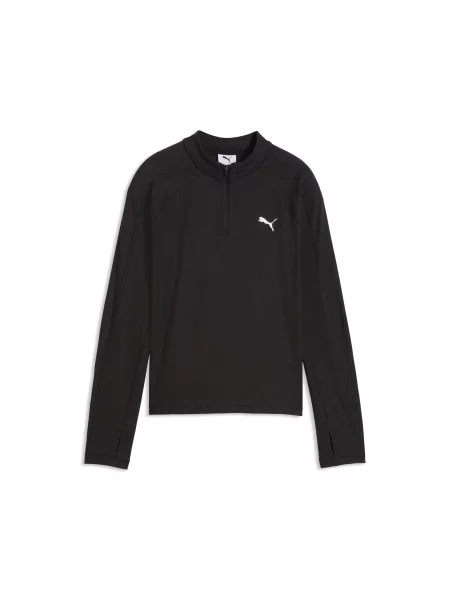 PUMA Młodzieżowa dopasowana koszulka Train All Day Essentials z zamkiem Akcesoria czarny