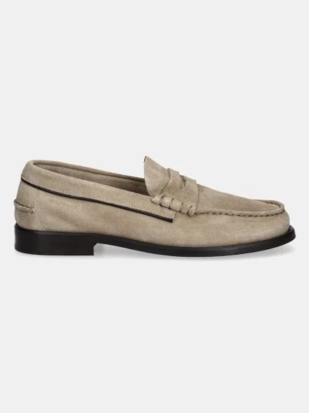 Tommy Hilfiger Mokasini iz semiša CLASSIC HILFIGER SUEDE LOAFER bež