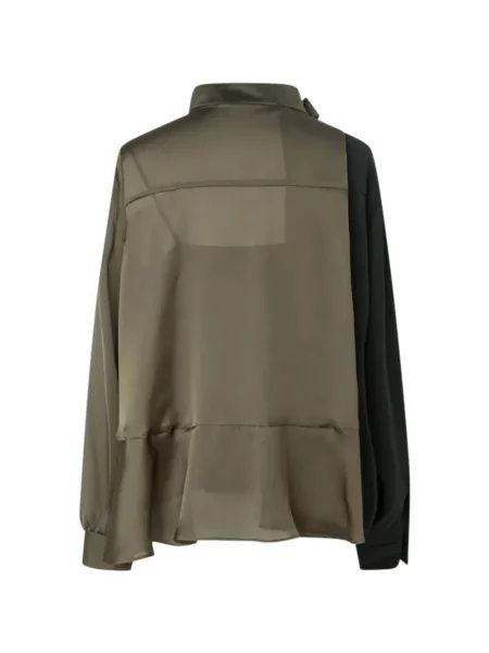 Bluză Sacai din satin verde