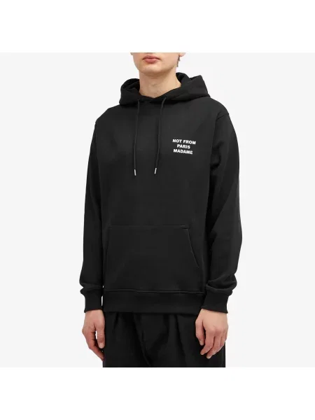 Bluza z kapturem Drole De Monsieur z kapturem z nadrukiem czarna