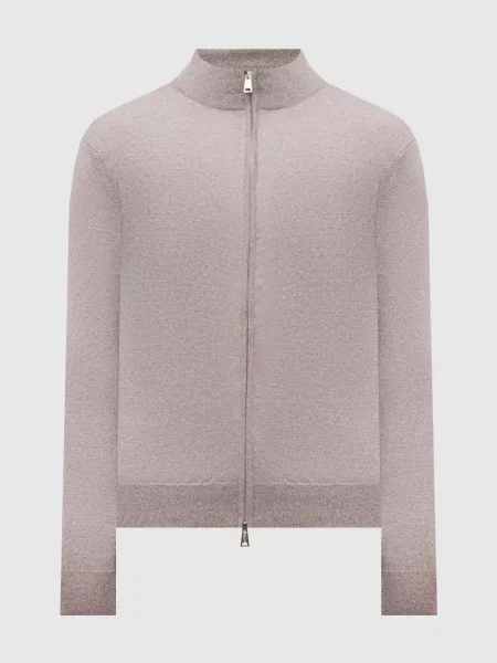 Меланжевий кардиган з вовни мериноса Cashmere&whiskey коричневий