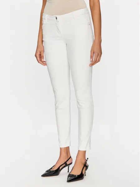 Morgan Jeansy Skinny Fit biały