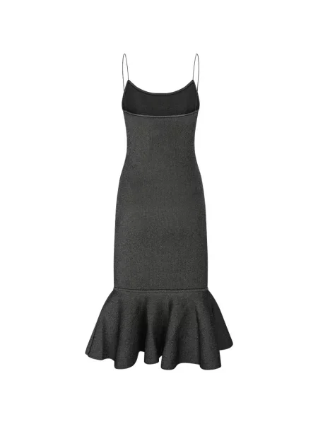 Rochie midi Jacquemus cu bretele gri