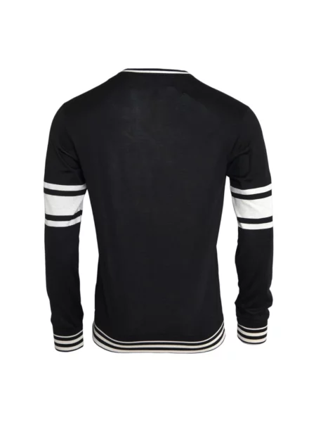 Jedwabny sweter Dolce And Gabbana z nadrukiem biały