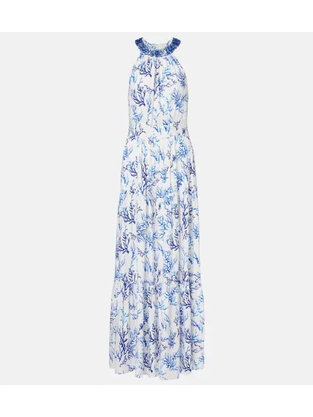 Rochie maxi Melissa Odabash cu mărgele alb