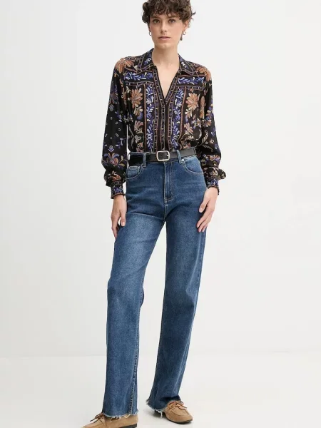 Шовкова сорочка Hale BOB regular класичний комір чорний