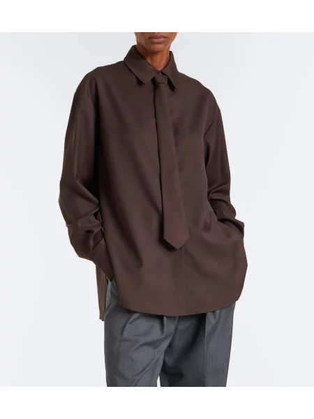 Srajca The Frankie Shop vezi rjava
