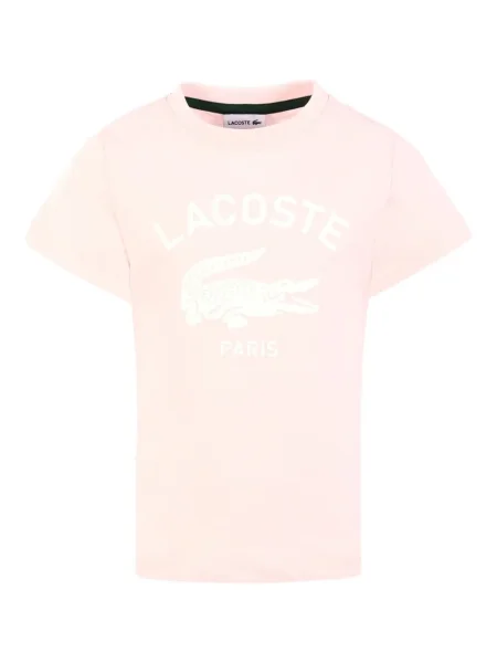 Koszulka dziecięca Lacoste różowa