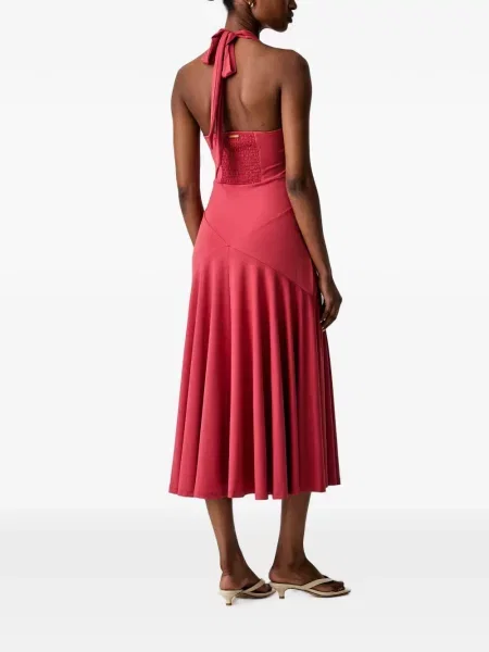 Tricou Michael Michael Kors cu imagine din jerseu cu gât halter roșu