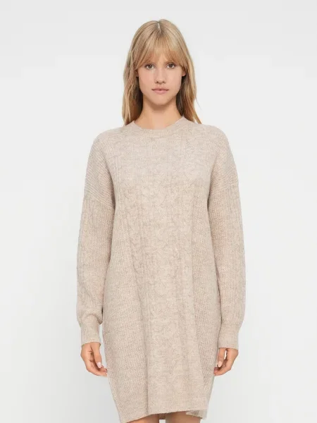 PIECES Rochie tricotat PCRACHEL grej
