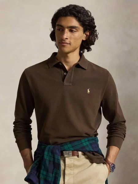 Tricou polo Polo Ralph Lauren maro