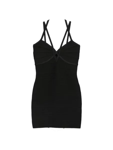 Rochie mini Hervé Léger cu bretele negru