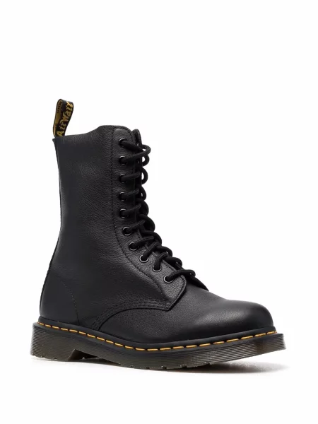 Iš natūralios odos auliniai batai Dr. Martens juoda
