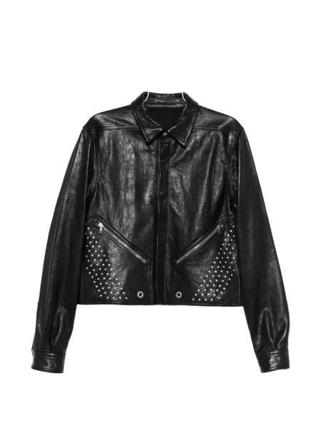 Geanta de piele Rick Owens cu tepi negru