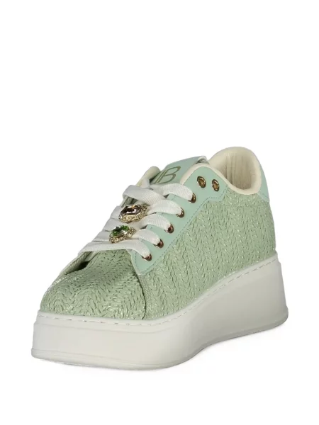 Sneakerși Laura Biagiotti cu platformă verde