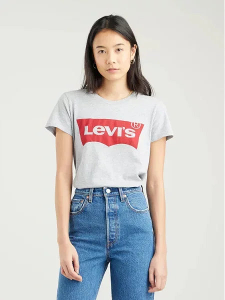 LEVI'S Marškinėliai margai / raudona pilka