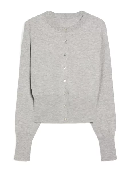 Bershka Pletena jopa pegasto siva