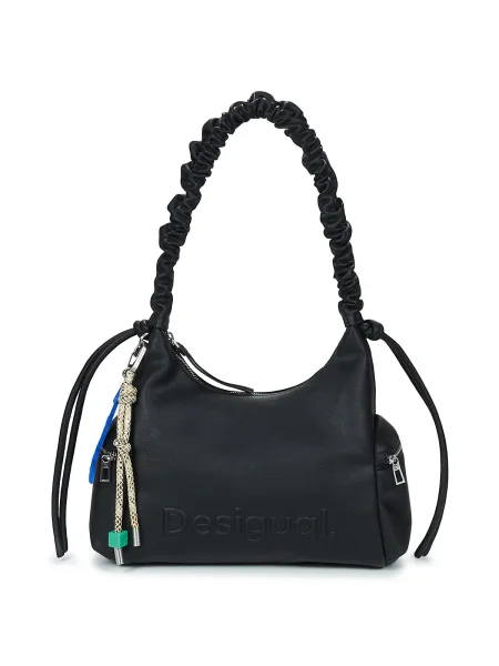 Geanta crossbody Desigual cu autograf negru