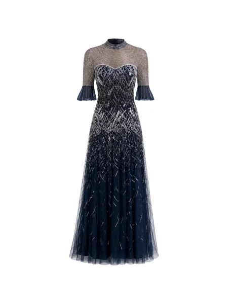 Rochie Temperley London cu paiete albastru