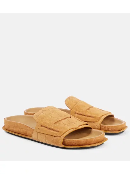 Sandale Jacquemus din piele de căprioară maro