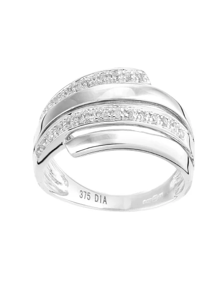 DIAMANT LETERNEL Prsteň Ring aus Weißgold mit Diamant strieborná