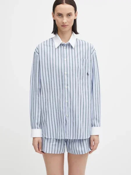 Sporty & Rich cămașă din Src Oversized cu guler clasic regular