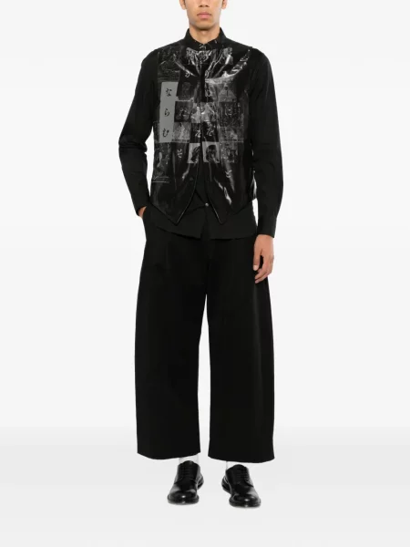 Vestă Yohji Yamamoto cu imagine negru