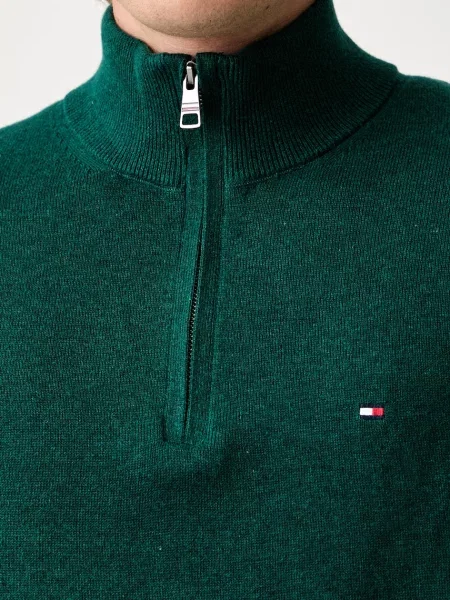 Tommy Hilfiger пуловер мъжки с добавен кашмир зелено