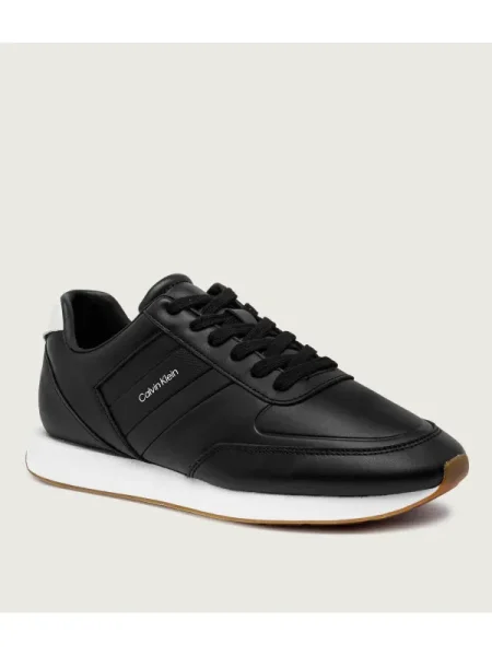 Calvin Klein Teniși din piele RETRO RUNNER negru