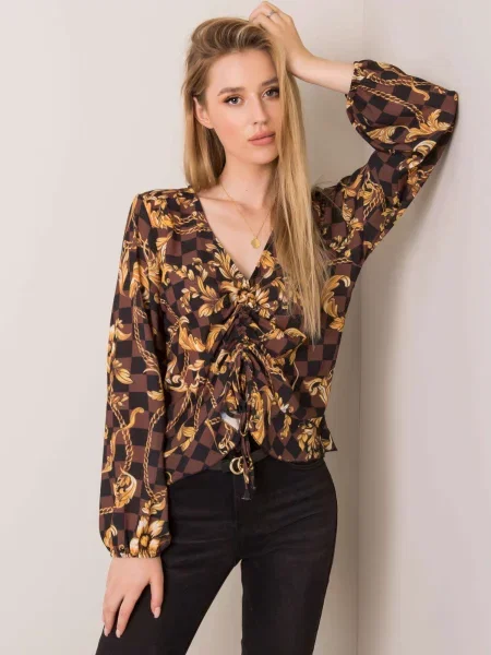 Bluză Fashionhunters maro