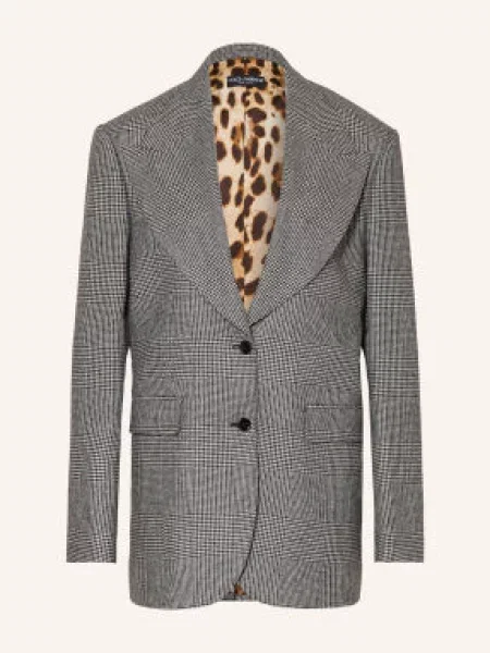 Dolce & Gabbana Dlouhý Blejzr / světle šedá černá