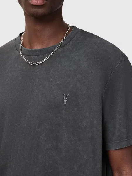 Футболка AllSaints SAKA однотонна сірий