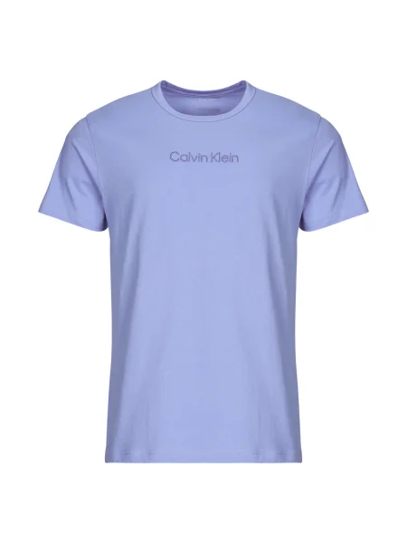 Tricou Calvin Klein Jeans cu decolteu în U albastru
