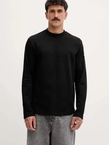 Тениска с дълъг ръкав Karl Lagerfeld Jeans черно