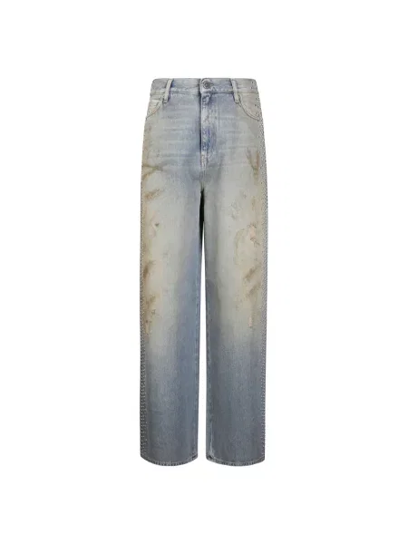 Boyfriendy Golden Goose z ćwiekami niebieskie