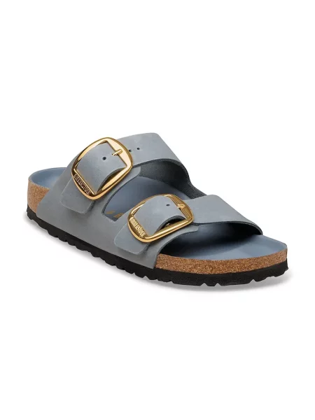 Birkenstock șlapi de piele Arizona Big Buckle albastru