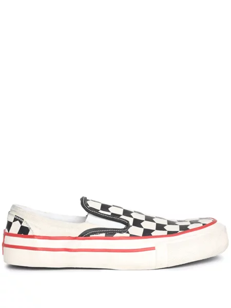 Sneakerși Rhude în carouri slip-on alb