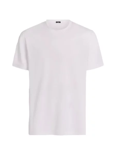 Tricou Kiton cu decolteu rotund alb