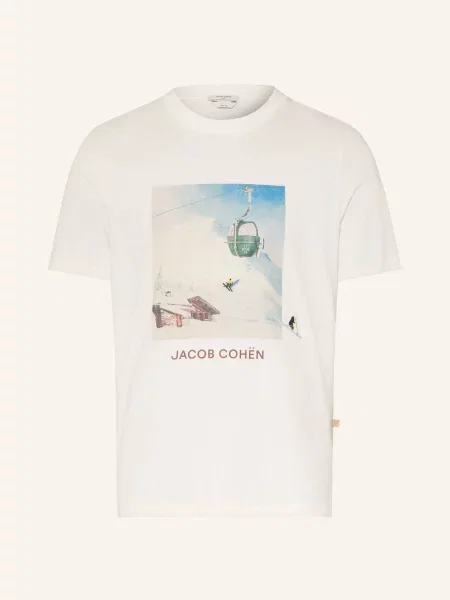 Jacob Cohen Tričko krémová / zelená modrá