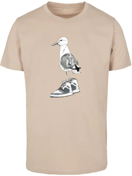Mister Tee Tricou nisipiu / gri / negru alb