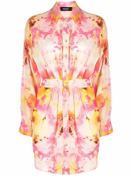 Rochie tip cămașă Dsquared2 cu imagine de costum