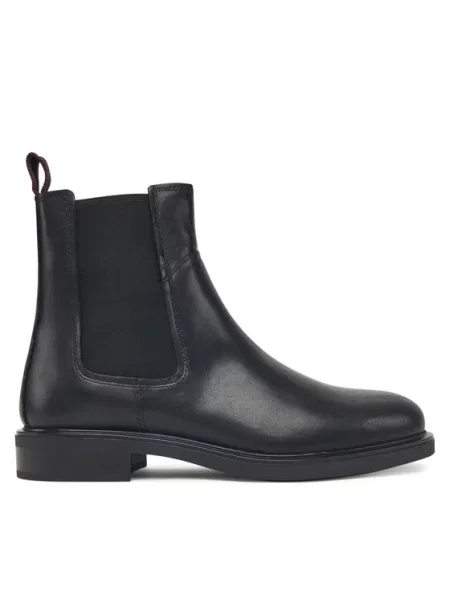 Vagabond Shoemakers sztyblety skórzane FREYA na płaskim czarny