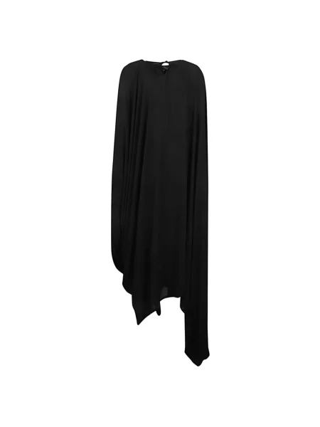 Lniana sukienka Balenciaga czarna
