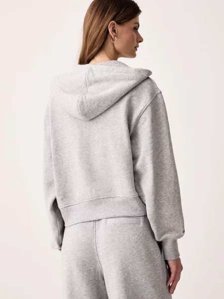 Tommy Hilfiger bluza z kapturem z bawełną szara