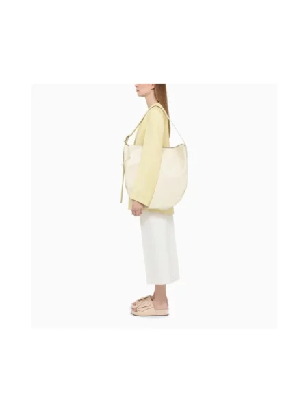 Torebka Jil Sander skórzana biała