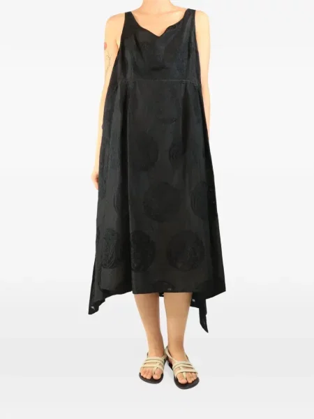 Rochie midi Dosa cu buline negru