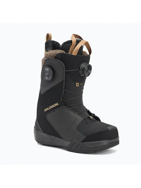 Női snowboardos cipő Salomon Kiana Dual Boa W black/black/sepia tint Kiana Dual Boa W fekete