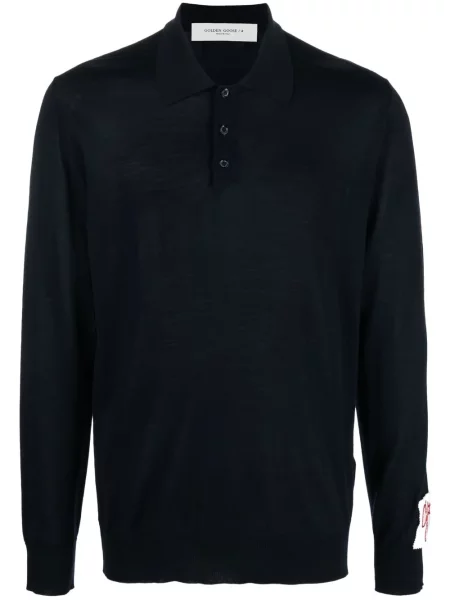 Polo Golden Goose de lână albastru