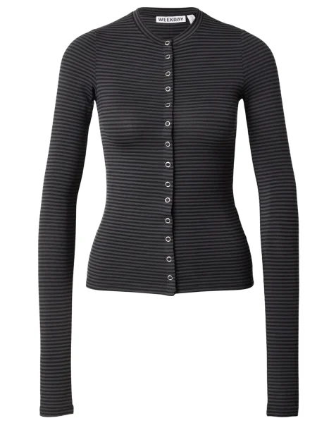 WEEKDAY Geacă tricotată Mia gri închis negru